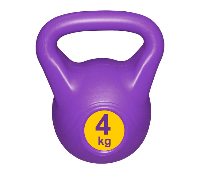 Гиря с пластиковым покрытием Streda Home 4 кг (1 шт) Purple