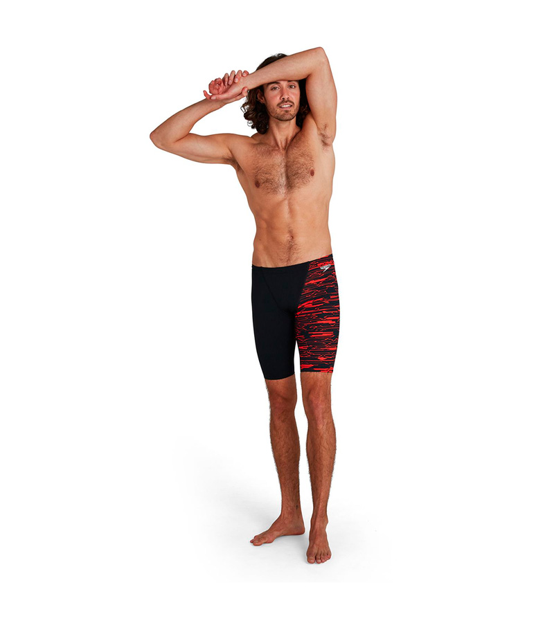 Плавки мужские Speedo Allover V-Cut Jammer Orange/Black