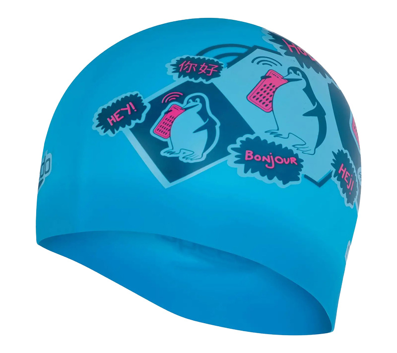 Шапочка для плавания Speedo Printed Silicone Cap Penguin