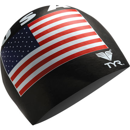 Шапочка для плавания TYR USA Silicon Swim Cap