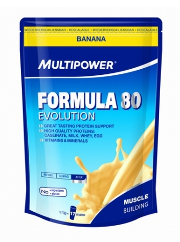 Multipower Высокобелковая сухая смесь Formula 80 Evolution, 510 грамм