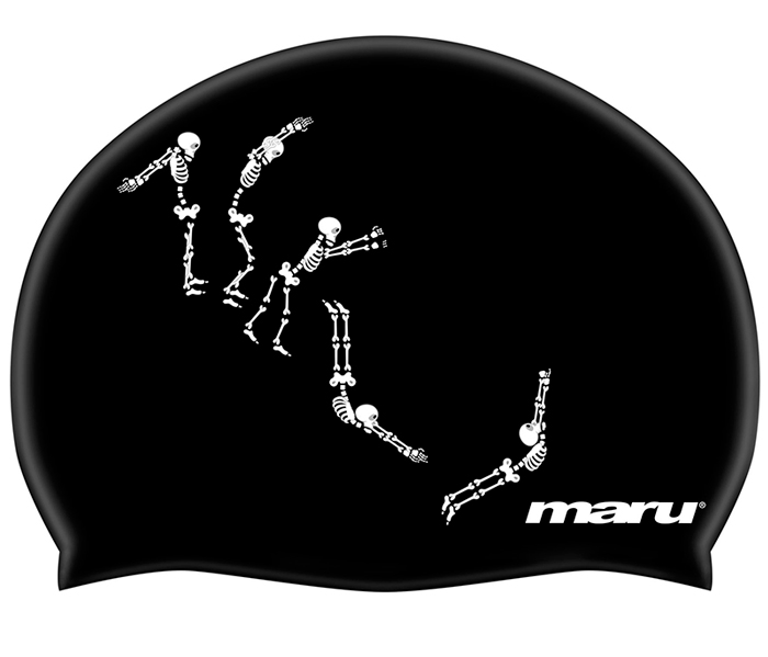 Шапочка для плавания Maru Diving Skeleton Silicone Cap