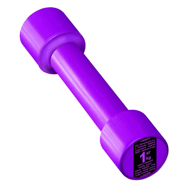 Гантель с пластиковым покрытием Streda Home 1 кг (1 шт) Purple