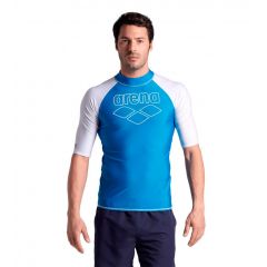 Гидромайка для плавания мужская с коротким рукавом Arena Graphic Short-Sleeve Rash Vest