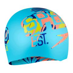 Шапочка для плавания двусторонняя детская Speedo Junior Reversible Slogan Cap (6-12 лет)