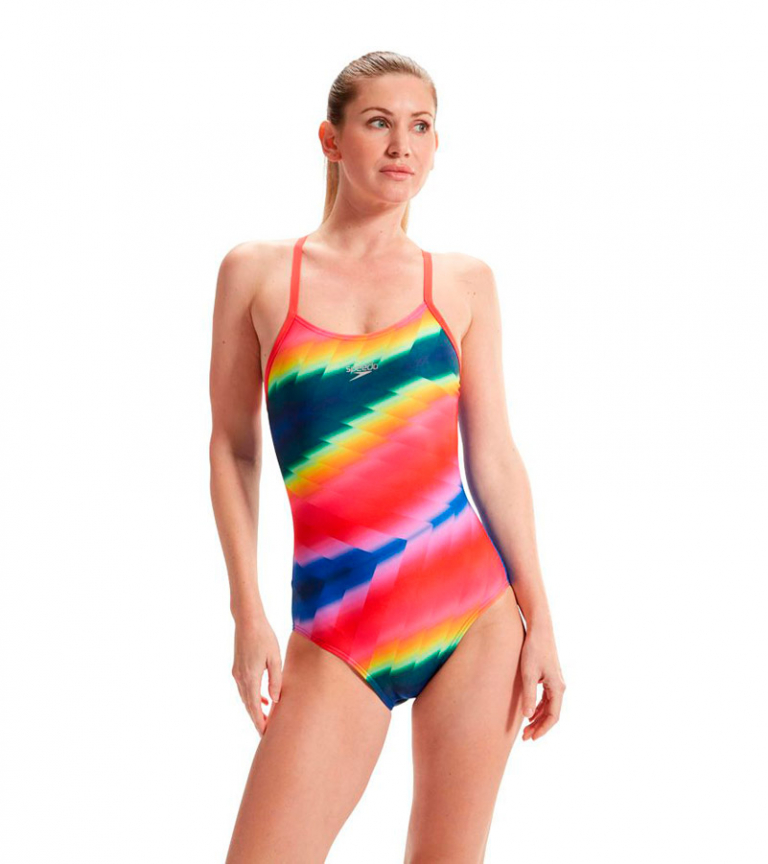 Купальник слитный Speedo Allover Digital Crossback Swimsuit