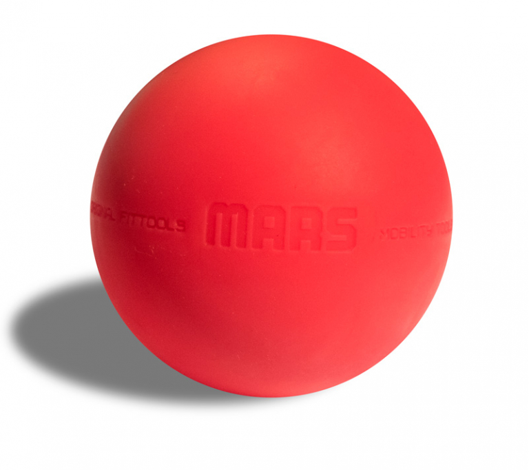 Мяч (шар) массажный для МФР одинарный OFT, 9 см, красный